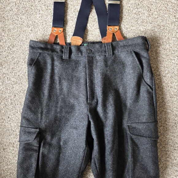 CABELAS Hunting Pants Thick WOOL Cargo Charocal Gray Men's Size 42" X 31" - Picture 3 of 14